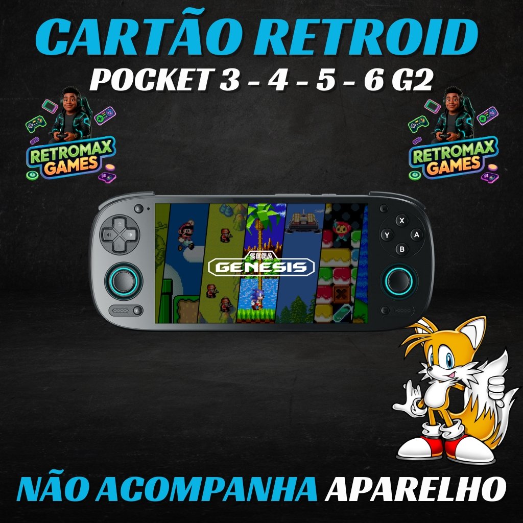Cartão com Jogos para Retroid Pocket RP3 / RP4 / RP5 / RP6 / G2 / Flip 2 - Imagem 2