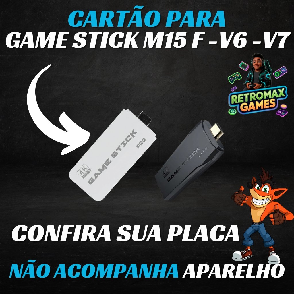 Cartão de Memória para Game Stick M15 / V6 / V7 Atualizado