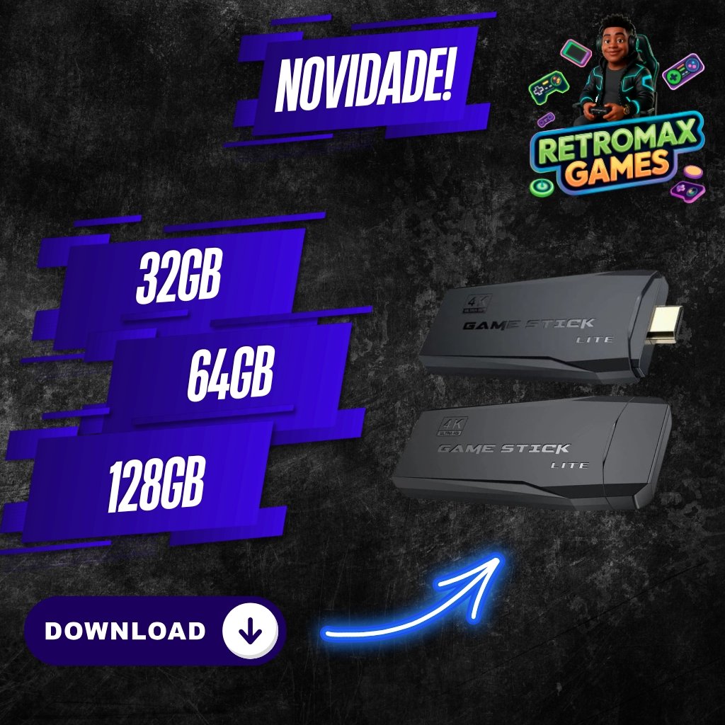 Sistema Game Stick 4K Lite 4.0 5.0 7.1 (Download)