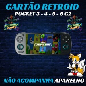 Cartão com Jogos para Retroid Pocket RP3 / RP4 / RP5 / RP6 / G2 / Flip 2