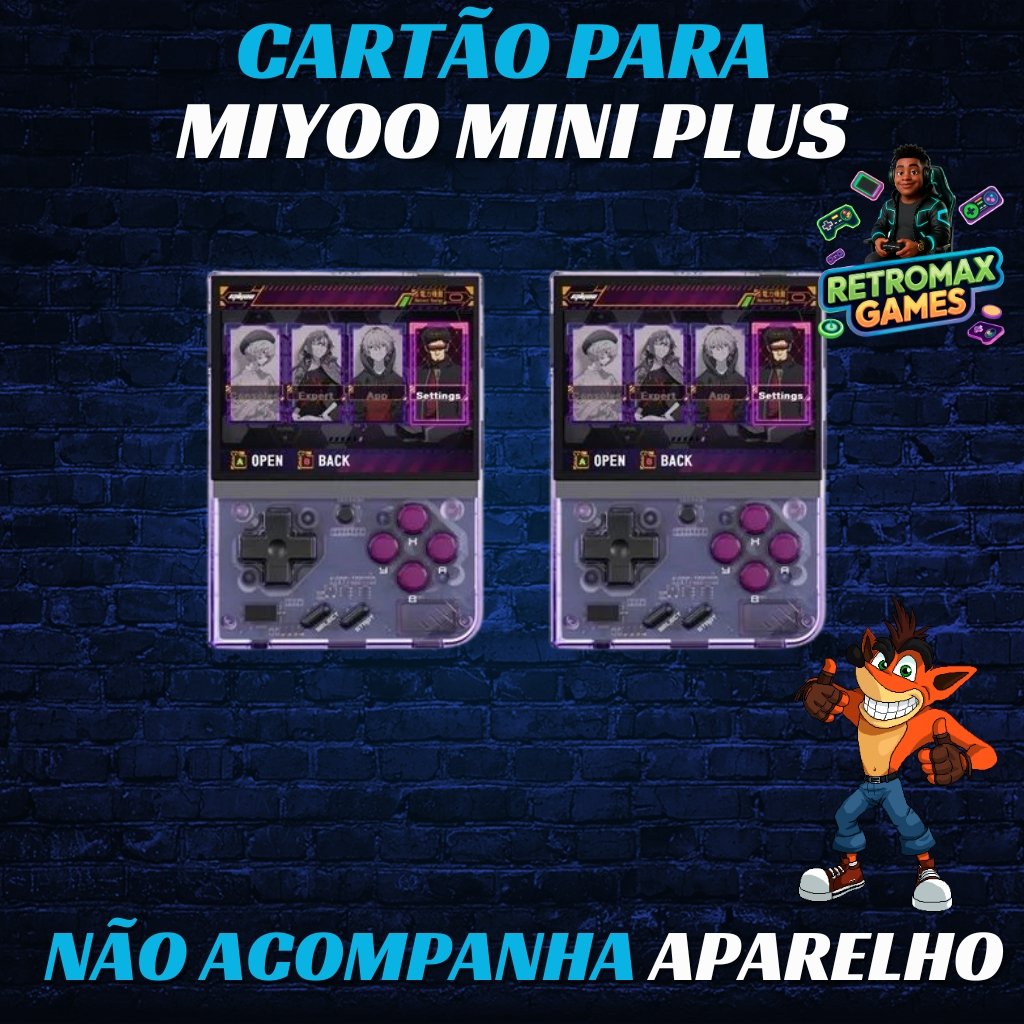 Cartão com Jogos para Miyoo Mini Plus Onion OS