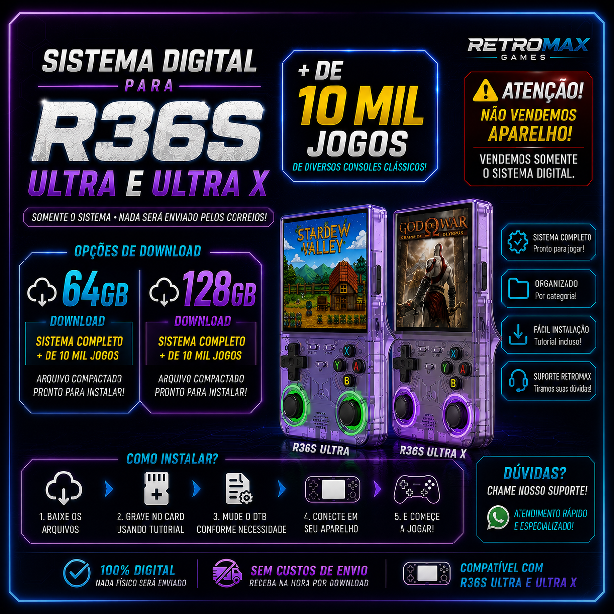 Sistema com Jogos para R36 ULTRA e ULTRA X (Download)