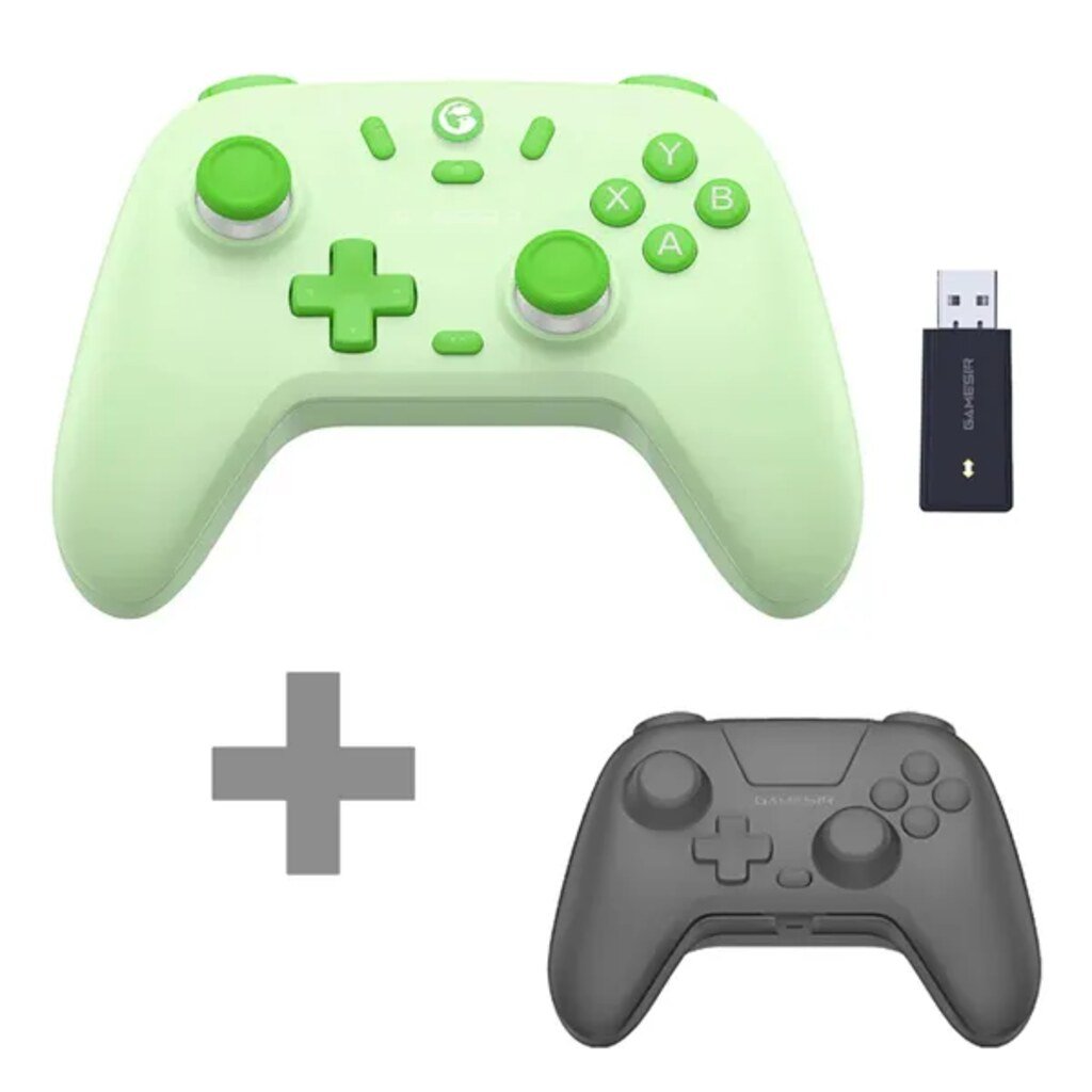 Controle GameSir Nova Lite Verde com Case Original e Adaptador USB Sem Fio